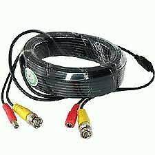 Cable Prearmado Negro CCTV reforzado - 18Mts - Gralf