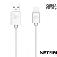 Cable MICRO USB a USB Netmak 2A 1M